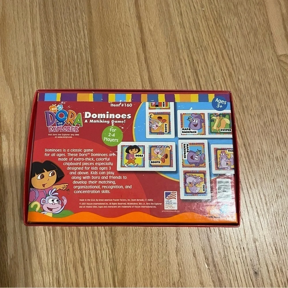Dominoes Child Dora the Explorer Matching Game #160 Nick Jr. Vintage 2001